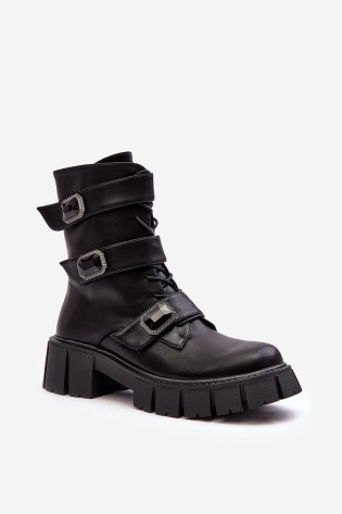 Juodi stilingi aukštos kokybės batai-MR870-62 BLACK