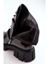 Juodi stilingi aukštos kokybės lakuoti batai-MR870-61 BLACK