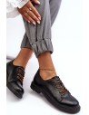 Moteriški odiniai suvarstomi batai-58174 BK PU CZARNY