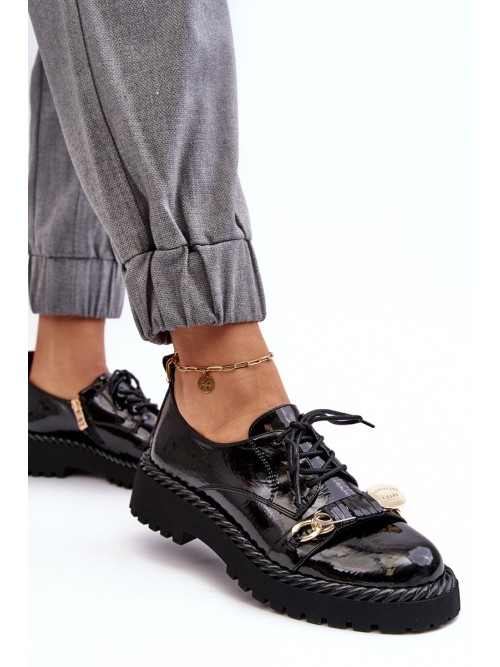 Juodi stilingi moteriški batai su išskirtiniu akcentu-MR870-81 BLACK