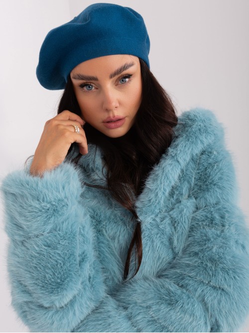 Mėlyna moteriška kepurė su kašmyru-AT-CZ-231305.91P