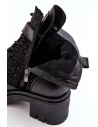 Natūralios odos GOE batai papuošti kalnų krištolu-MM2N4041 BLACK
