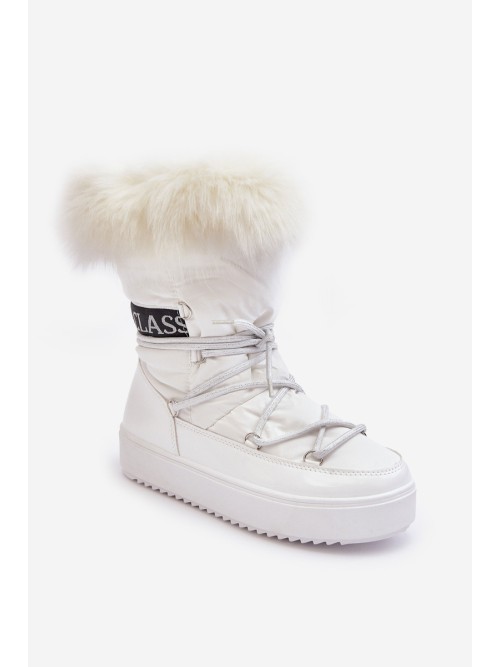 Balti moteriški sniego batai-NB605 WHITE