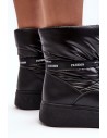 Moteriški žieminiai batai su dekoratyviniais raišteliais-NB600 BLACK