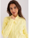 Geltonas moteriškas megztinis-AT-SW-2235.00P
