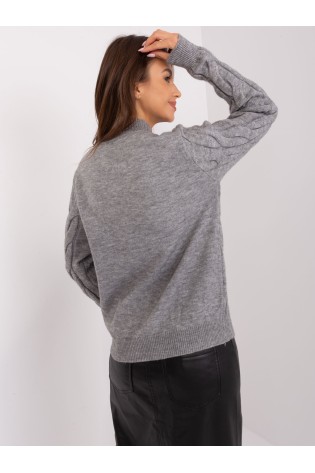Pilkas moteriškas megztinis-AT-SW-2235.00P