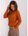 Rudas moteriškas megztinis-AT-SW-2235.00P