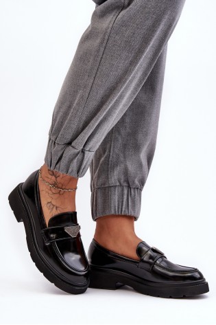 Juodi stilingi batai moterims-A709 BLACK