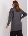 Tamsiai pilkas klasikinio stiliaus megztinis-BA-SW-8013.14P