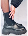 Juodi moteriški auliniai batai su platforma SHAW BLACK-KB 36087