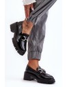 Lakuotos odos stilingi moteriški bateliai-2646-6 BLACK SHINE