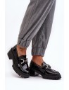 Lakuotos odos stilingi moteriški bateliai-2646-6 BLACK SHINE