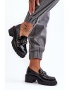 Blizgūs moteriški žemakulniai batai Blimma-A706 BLACK
