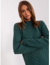 Tamsiai žalias ilgas megztinis-BA-SW-8013.14P