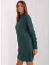 Tamsiai žalias ilgas megztinis-BA-SW-8013.14P
