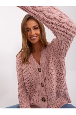 Rožinis susagstomas megztinis-BA-SW-8001-1.82P