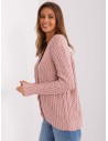 Rožinis susagstomas megztinis-BA-SW-8001-1.82P
