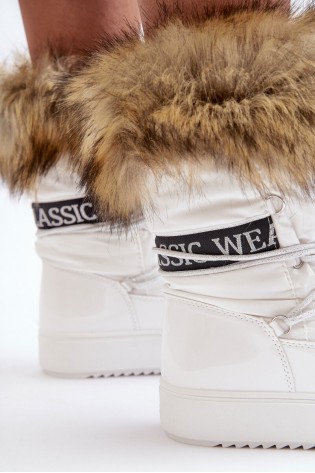 Balti šilti sniego batai-NB615 WHITE