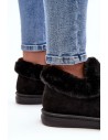 Juodi patogūs žieminiai batai su kailiuku-23PA02-6564 BLACK