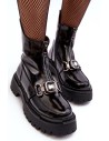 Blizgūs moteriški batai su užtrauktuku-MR870-94 BLACK