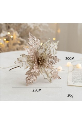 Kalėdų eglutės papuošimas gėlė 20 cm WOZ09-WOZ09