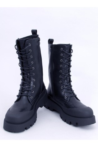 Juodi suvarstomi auliniai batai KNIGHT BLACK-KB H26052-3