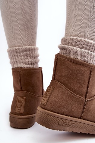 Šilti patogūs rudi žieminiai batai BIG STAR-MM274161 BRĄZ
