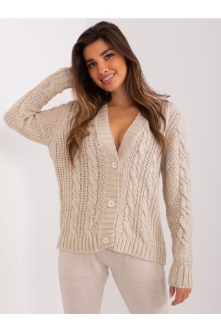 Smėlio spalvos megztinis su sagomis-BA-SW-8016.74P