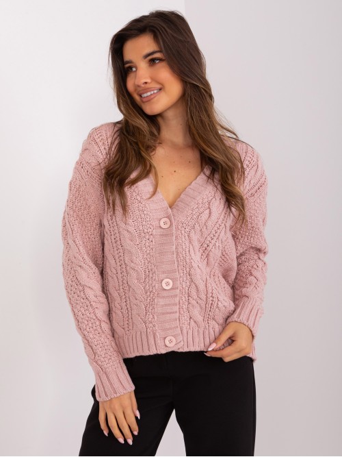 Rožinis megztinis su sagomis-BA-SW-8016.48P
