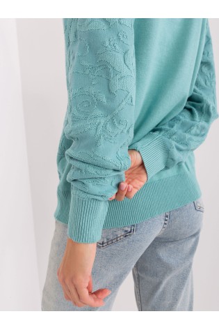 Raštuotas moteriškas megztinis-AT-SW-2231A.00P