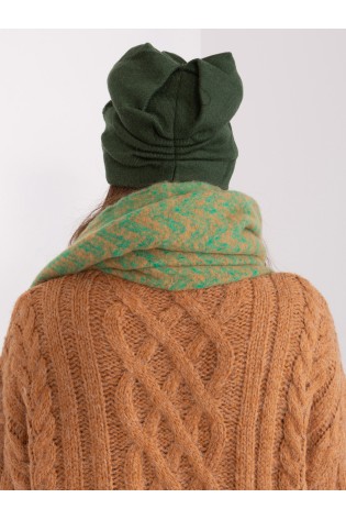 Elegantiška žalia megzta kepurė-AT-CZ-23250.36P