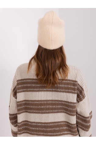 Smėlio spalvos kepurė su dailia juostele-AT-CZ-2328.75