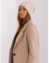 Kreminė moteriška žieminė kepurė-AT-CZ-2325.85