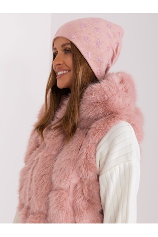 Rožinė žieminė kepurė moterims-AT-CZ-2325.85