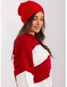 Raudona žieminė kepurė moterims-AT-CZ-2329.76