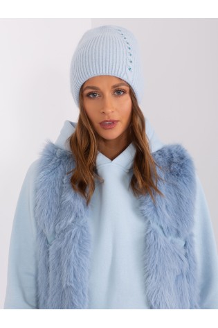 Šviesiai mėlyna moteriška žieminė kepurė-AT-CZ-2328.11P