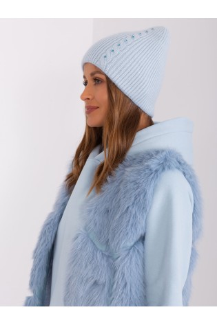 Šviesiai mėlyna moteriška žieminė kepurė-AT-CZ-2328.11P