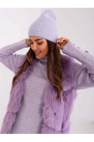 Violetinė moteriška žieminė kepurė-AT-CZ-2328.11P