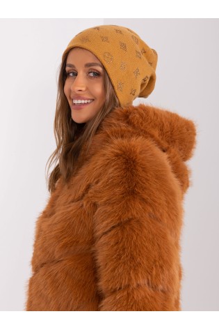 Geltona moteriška žieminė kepurė-AT-CZ-2325.96