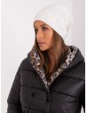 Stilinga balta moteriška žieminė kepurė-AT-CZ-23250.61P