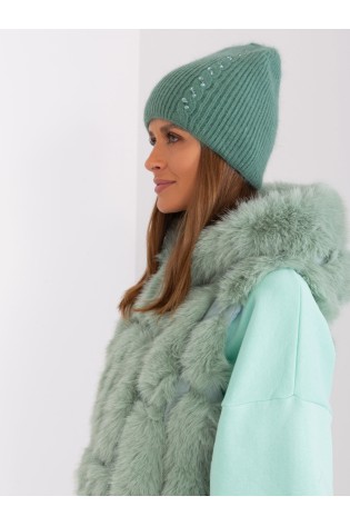 Žalia moteriška žieminė kepurė-AT-CZ-2328.44P