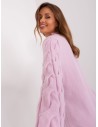 Alyvinis moteriškas megztinis su pynėmis-AT-SW-2235.00P