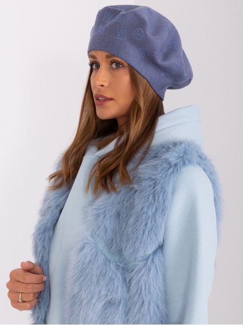 Mėlyna moteriška žieminė beretė-AT-CZ-2318.26
