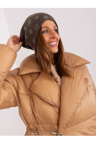 Khaki moteriška žieminė kepurė-AT-CZ-2325.86