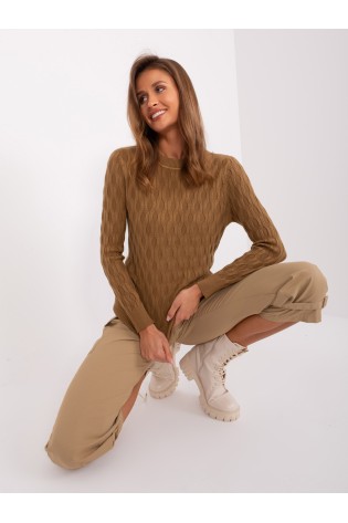 Rudas moteriškas megztinis-AT-SW-2324-2.68