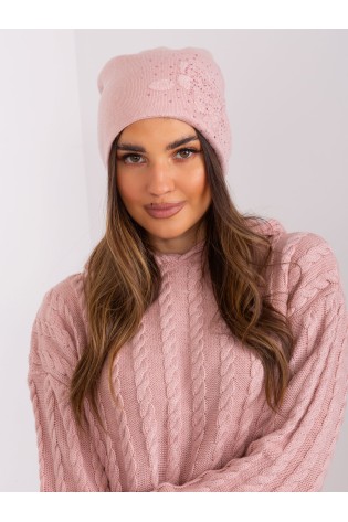 Rožinė žieminė moteriška kepurė-AT-CZ-23250.01P