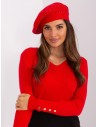 Raudona žieminė beretė su blizgučiais-AT-CZ-231605.04P
