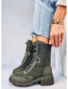 Kareiviškos spalvos patogūs žieminiai batai JEWEL GREEN-KB 36229