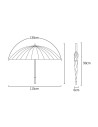 Elegantiškas pilkas smailus skėtis 24K PAR11CZ-PAR11CZ