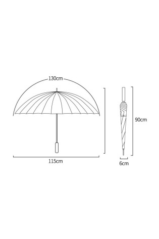 Elegantiškas pilkas smailus skėtis 24K PAR11SZ-PAR11SZ